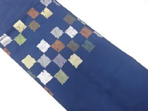 変わり市松模様織り出し　名古屋帯